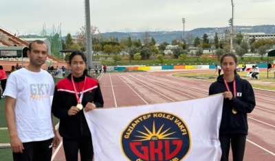 Gaziantep Kolej Vakfı’na atletizmde çifte birincilik