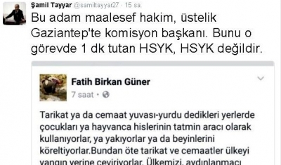 Şamil Tayyar’dan Hakan Birkan Güner’e tepki